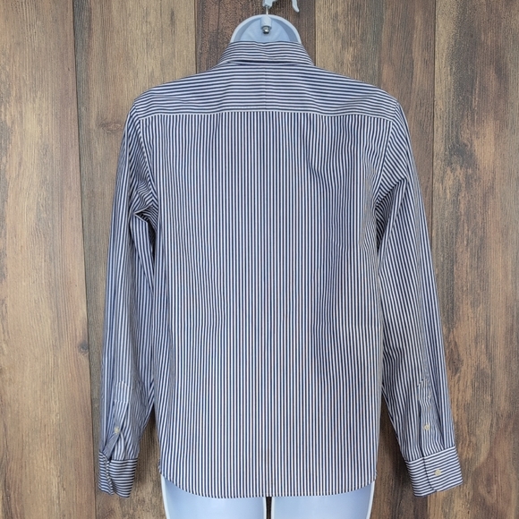 Lauren Ralph Lauren Striped Women's Non Iron Button Down Shirt XS F104 - Picture 4 of 5